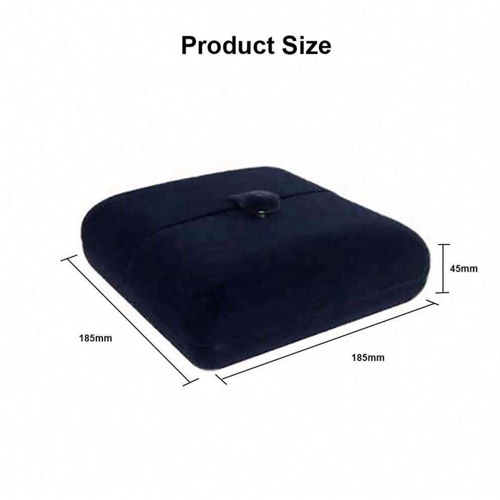 Velvet Banquet Premium Grade Velvet Unique Style Hard Shell Button Tight Large Necklace Gift Box Packaging - Image 5