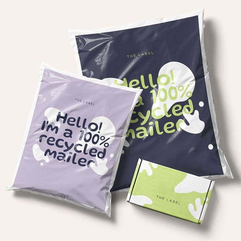 Wholesale custom printed courier express recycled white black bags shipping package envelope poly bag mailing bag for e-commerce