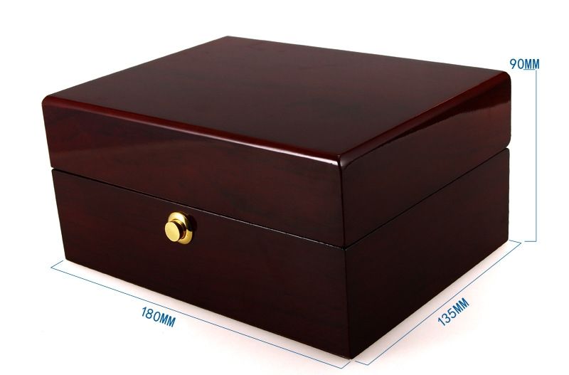 Wooden Watch Box Custom Veneer Lining Jewelry Box Lacquered Square Big Brand Famous Watch Storage Box - Image 4