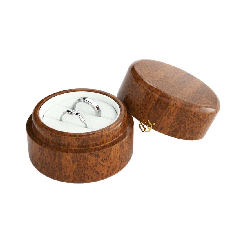 Popular Festival Gifts Ring Wooden Box Packaging Professional Custom Wood Wedding Ring Box - 图片 3