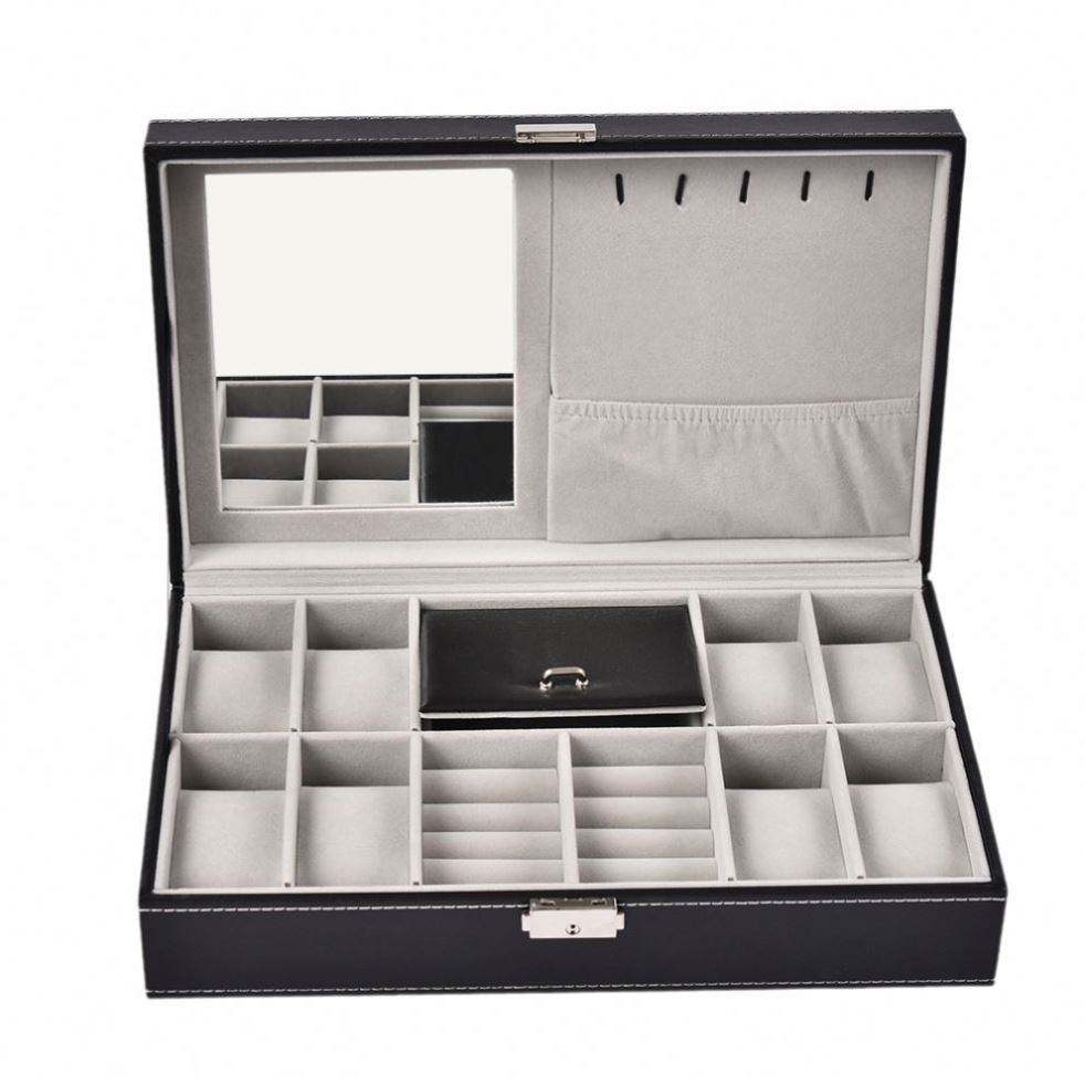 travel pu leather jewellery jewelry organizer small ring jewelry case box for women girls - Image 4