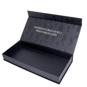 Wholesale Black Custom Boxes Cardboard Book Shape Packaging Gift Magnetic Closure Packing Box