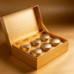 Stock Aluminum Alloy Tea Caddy Packaging Metal Can Large Size Tea Storage paper packaging box