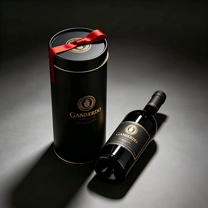 Metal wine bottles, tin cans, high-end wine boxes, red wine bottles, iron cans - Image 2