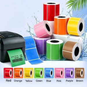 Color thermal paper, waterproof barcode paper, self-adhesive paper, multi-color customized thermal paper Supermarket label paper