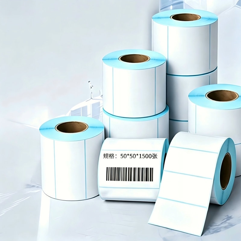 Self-adhesive thermal paper, waterproof printing paper, oil-resistant barcode paper, white self-adhesive paper Supermarket label paper - Image 2