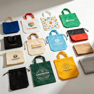 Non-woven bags, colorful non-woven handbags, customized logos, bundle bags, shoe and clothing packaging bags